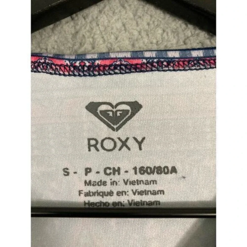 Roxy Waves Long Sleeve Rash Guard Swim Shirt UPF 50 Stretchy Women's Size S - Picture 4 of 10